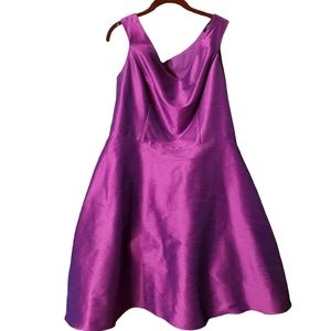 Alfred Sung purple fit & flare dress- 16/18     D49